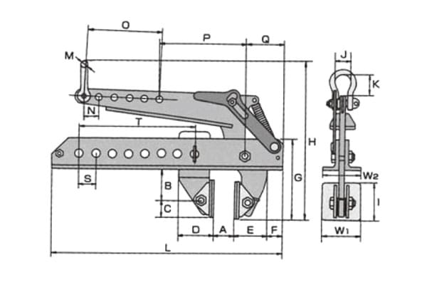 EAGLE CLAMP EST混凝土制品夾具尺寸圖